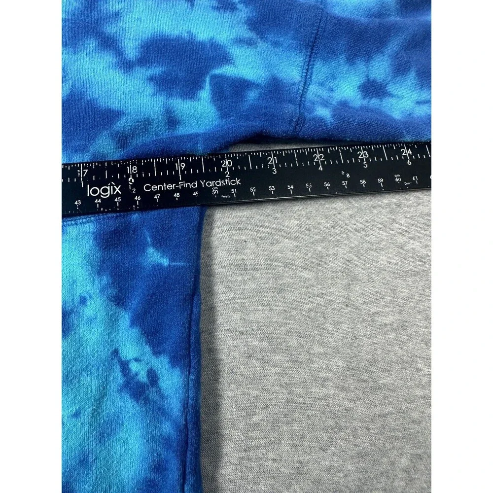 Victoria Secret PINK Tye Dye Sweatshirt xs Blue Long Spellout Crew Neck‎